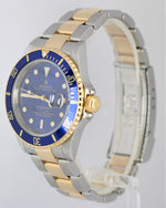 Rolex Submariner Date Two-Tone 18k Gold Buckle Blue 40mm 16613LB Watch