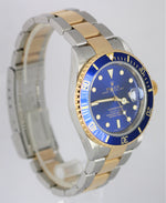 Rolex Submariner Date Two-Tone 18k Gold Buckle Blue 40mm 16613LB Watch