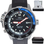 2015 PAPERS IWC Aquatimer Deep Two 3547-02 IW354702 Steel Black Blue 46mm Watch