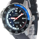 2015 PAPERS IWC Aquatimer Deep Two 3547-02 IW354702 Steel Black Blue 46mm Watch
