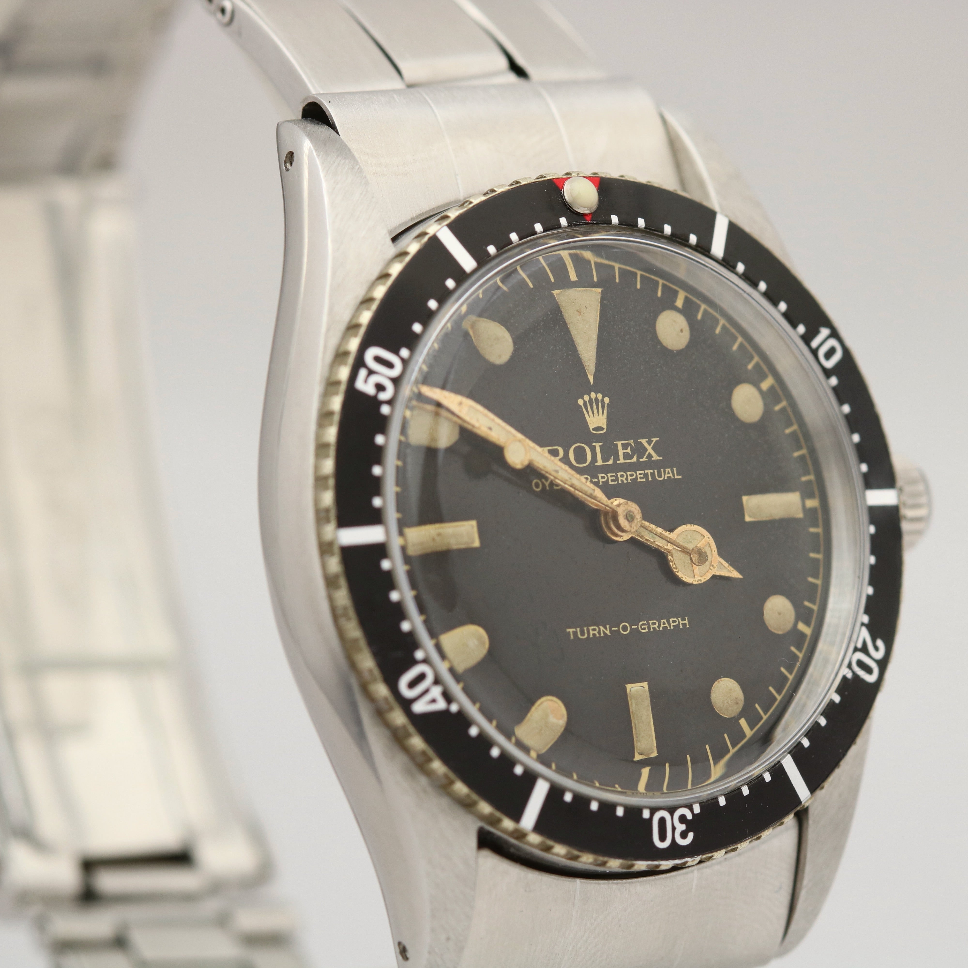 RARE VINTAGE 1963 Rolex Turn-O-Graph 6202 Black Stainless Steel 35mmWatch 951XXX