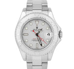 Rolex Yacht-Master PAPERS Mid-Size Platinum Steel 35mm 168622 Date Watch B+P