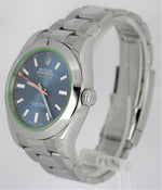 Rolex Milgauss Stainless Steel Z-Blue Green Anniversary 40mm 116400 GV Watch