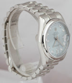 Rolex Day-Date Presidential 36mm Glacier Blue DIAMOND Platinum Watch 118206