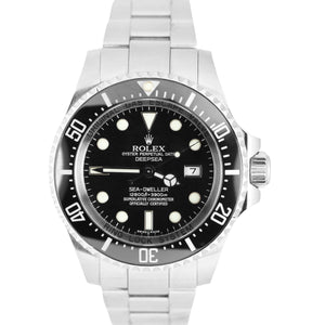 Rolex Sea-Dweller Deepsea Stainless Steel Black 44mm Ceramic Watch 116660 B+P