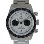NEW 2021 Tudor Black Bay Chrono Panda Steel 41mm White Date Watch 79360 Box