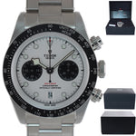 NEW 2021 Tudor Black Bay Chrono Panda Steel 41mm White Date Watch 79360 Box