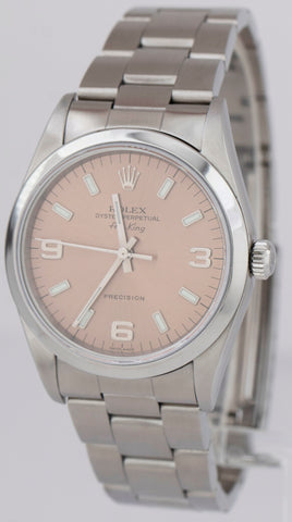 Rolex Oyster Perpetual Air-King 34mm Salmon Stainless Steel Oyster Watch 14000