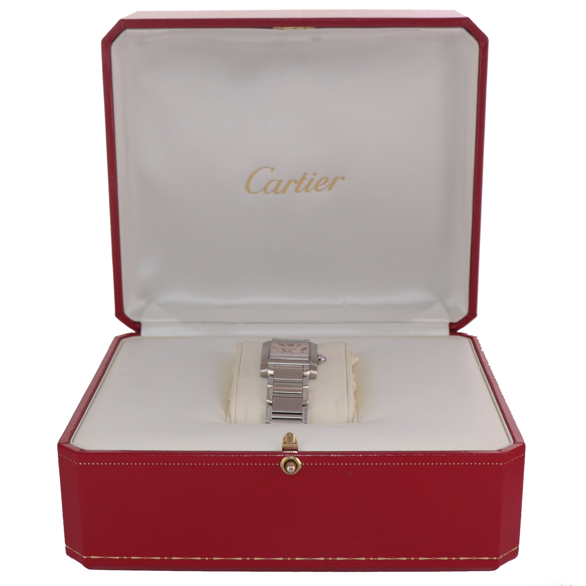 Cartier Tank Française, Small 18k Rose Gold Quartz Ladies Watch WGTA0029