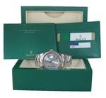 2016 PAPERS Rolex Datejust 41mm White Gold Steel Silver Blue Arabic 116334 Watch