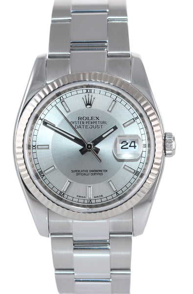 Rolex datejust silver sale tuxedo dial