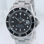 2009 UNPOLISHED PAPERS Rolex Submariner 16610 Steel Watch Engraved Rehaut Box