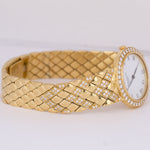 Patek Philippe Calatrava White DIAMOND 18K Yellow Gold 25mm Quartz Watch 4820
