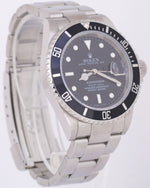 Rolex Submariner Date REHAUT 16610 T NO-HOLES Stainless Steel 40mm Oyster Watch