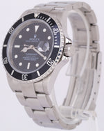 Rolex Submariner Date REHAUT 16610 T NO-HOLES Stainless Steel 40mm Oyster Watch
