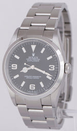 MINT Rolex Explorer I Black RSC 36mm 3-6-9 Stainless Steel Oyster Watch 114270