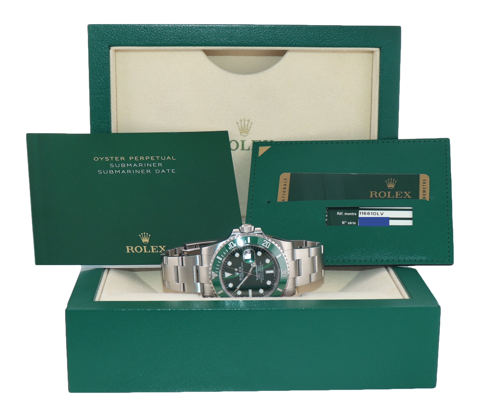 Rolex Oyster Perpetual Submariner Hulk 116610LV Box/Papers