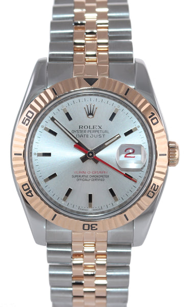 Rolex turn o graph best sale rose gold