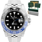 OCT 2022 Rolex GMT-Master II Batman Black Blue Jubilee 126710 BLNR 40mm Watch