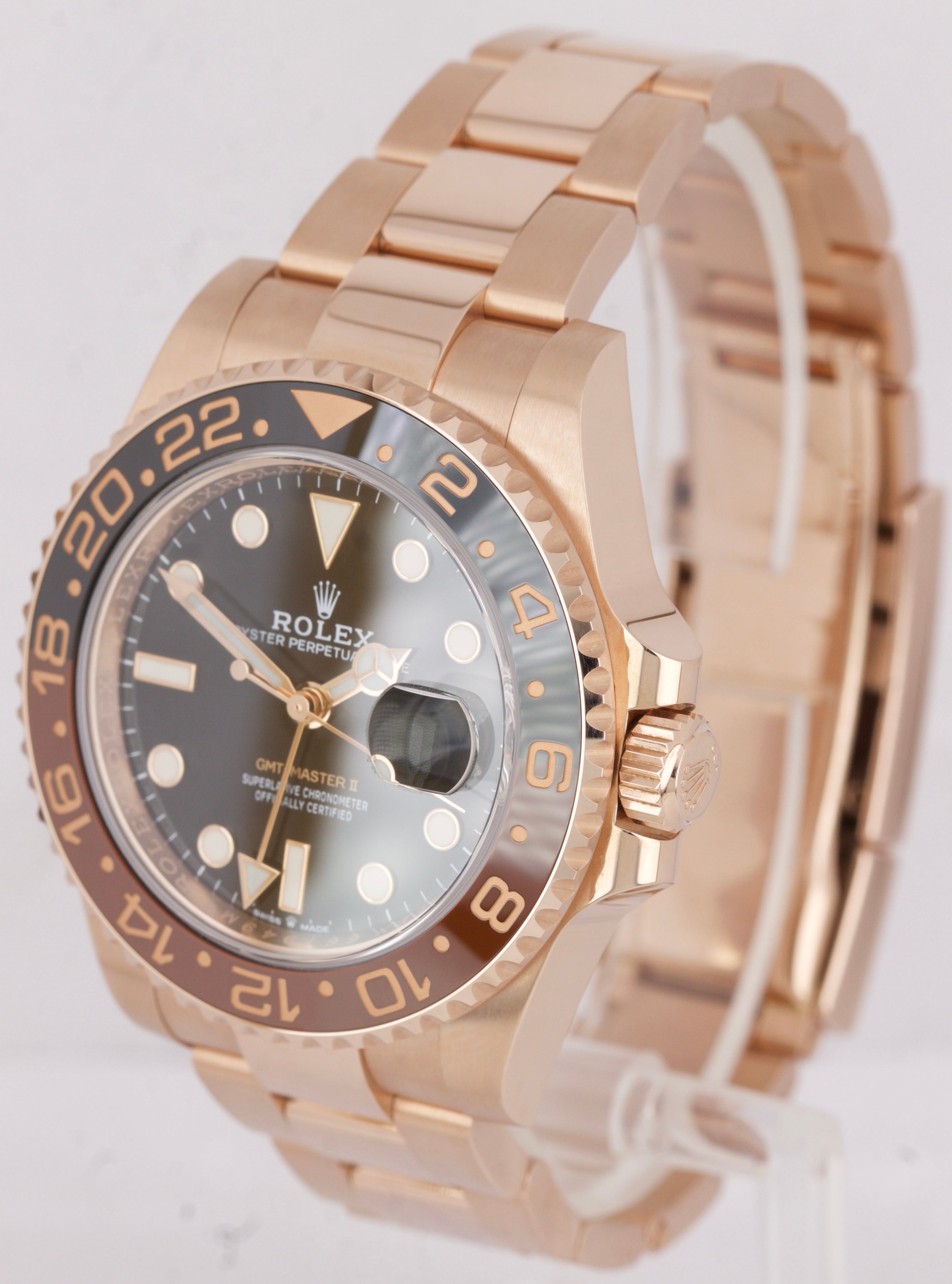 Rolex GMT-Master II 'ROOT BEER' Everose 18K Rose Gold Watch 126715 CHNR B+P