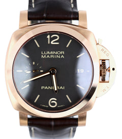 NOV 2019 Panerai Luminor Marina 1950 42mm PAM00393 18K Rose Gold Tobac