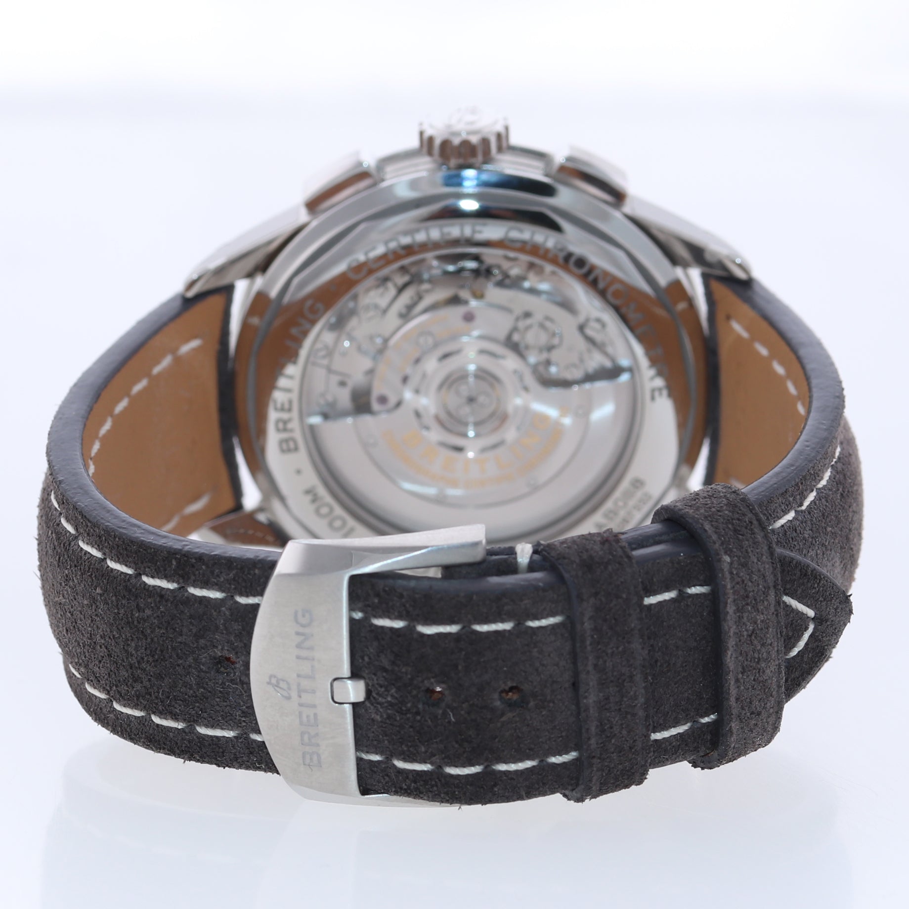 PAPERS Breitling Premier Chronograph Steel AB0118 B01 42mm Grey Date Watch