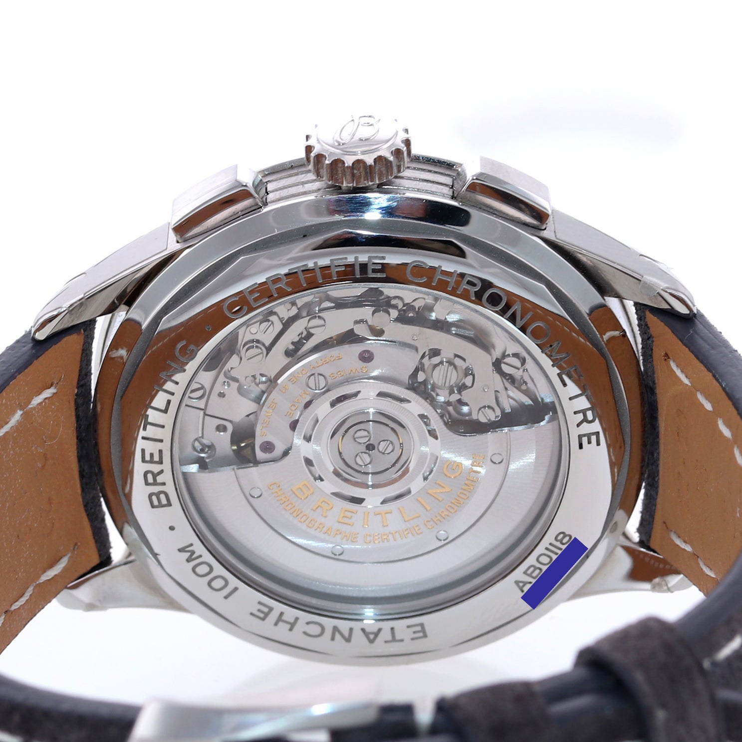 PAPERS Breitling Premier Chronograph Steel AB0118 B01 42mm Grey Date Watch