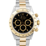 Rolex Daytona Cosmograph 40mm Two-Tone Zenith Steel Gold Black Watch 16523
