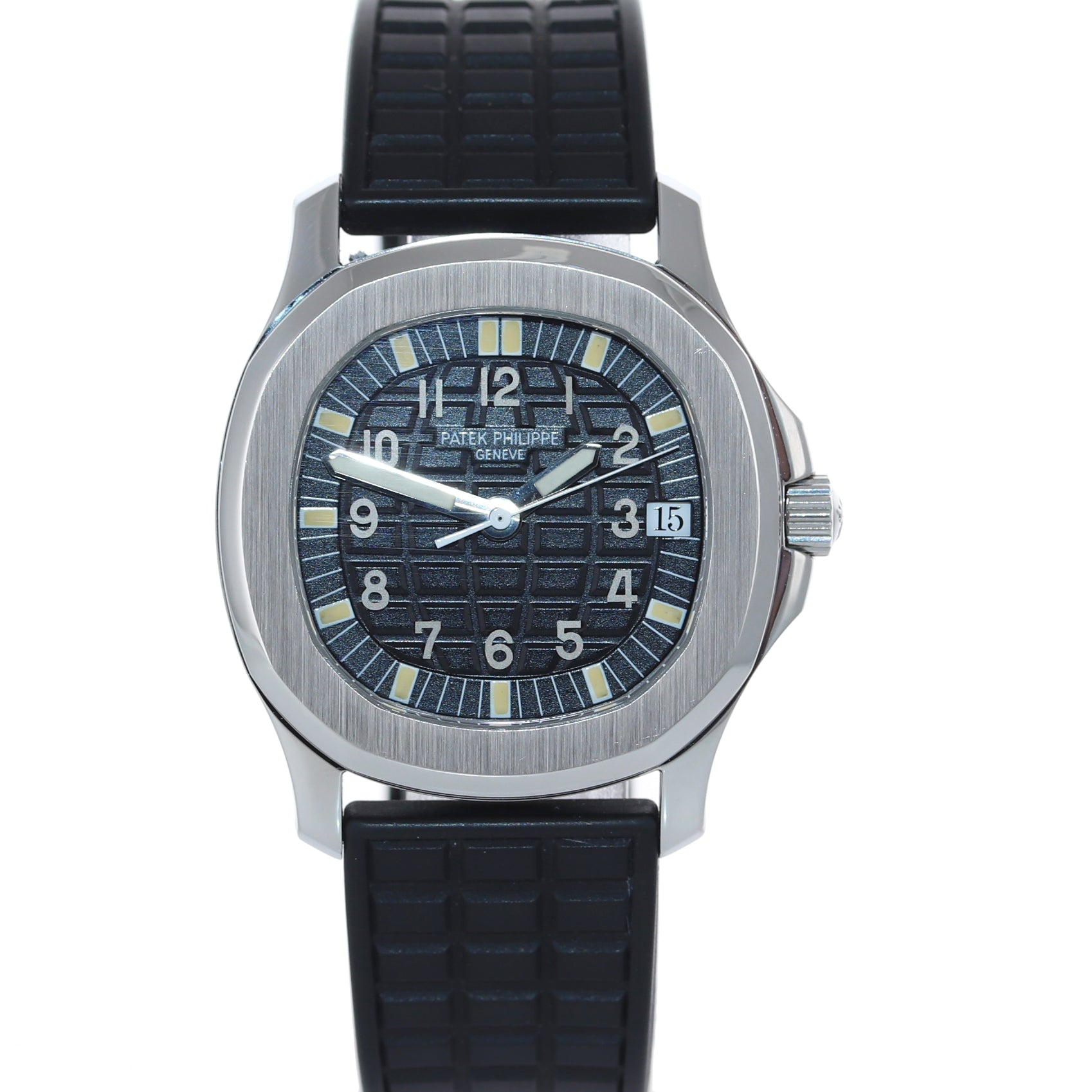 Patek Philippe Tritium Steel 5060 Aquanaut Black Rubber Tropical Strap Watch