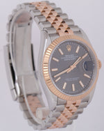 MINT Rolex DateJust 36 RHODIUM 18k Rose Gold Steel JUBILEE 36mm 126231 Watch