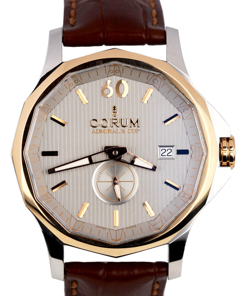 Corum Admiral s Cup Legend 42mm Two Tone Rose Gold Watch 395.101.24 0F