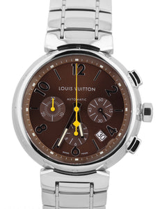 Louis Vuitton Tambour Chrono Q1121 Men's Ss / Rubber Watch Quartz