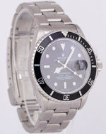 PAPERS Rolex Submariner Date 40mm Black Stainless Steel Oyster 16610 Watch BOX