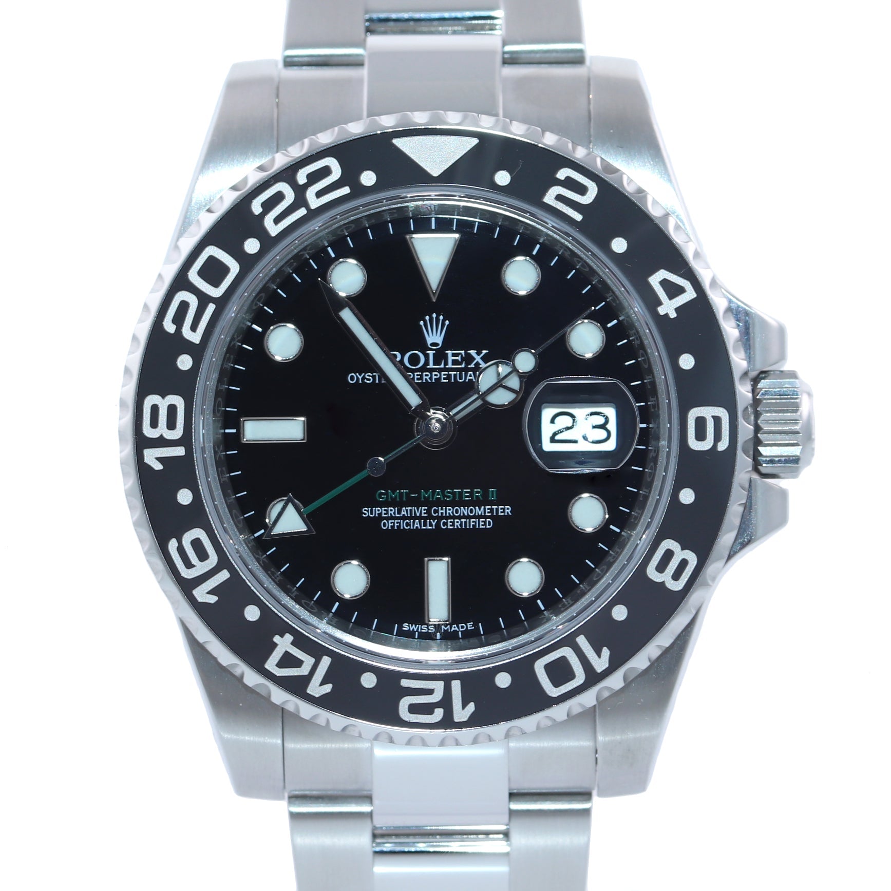 Discontinued Rolex GMT Master II 116710 Steel Ceramic 40mm Black Watch Box