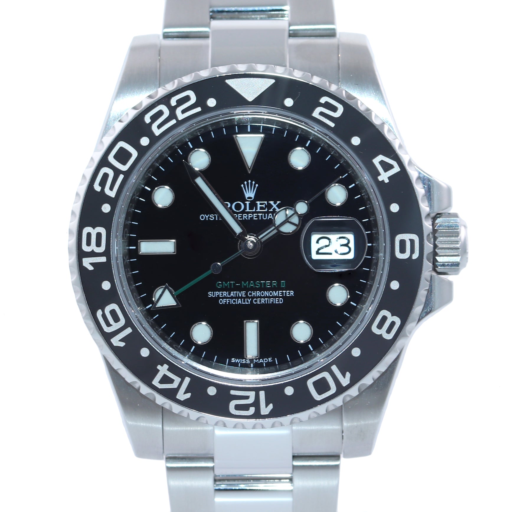 MINT 2015 PAPERS Rolex GMT Master 116710 Steel Ceramic 40mm Black Watch Box