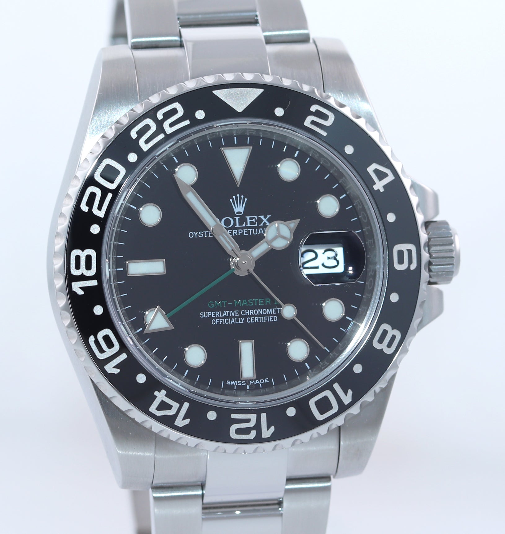 Discontinued Rolex GMT Master II 116710 Steel Ceramic 40mm Black Watch Box