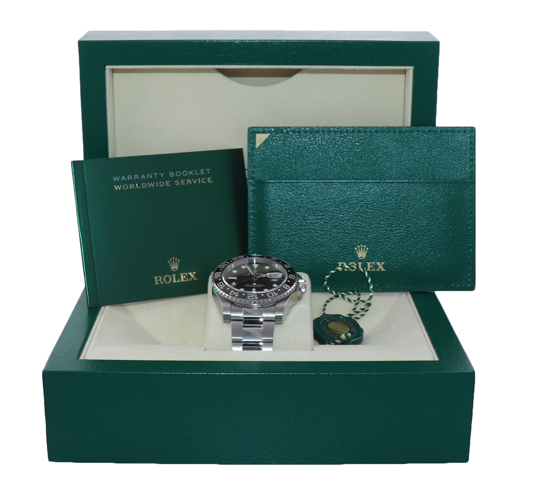 Discontinued Rolex GMT Master II 116710 Steel Ceramic 40mm Black Watch Box