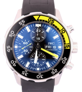 IWC Aquatimer Chronograph Black Yellow 44mm IW376702 3767 Auto Steel Dive Watch