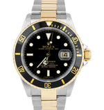REHAUT RSC Rolex Submariner Black Two-Tone NO-HOLES 40mm Watch 16613 BOX