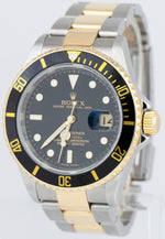 REHAUT RSC Rolex Submariner Black Two-Tone NO-HOLES 40mm Watch 16613 BOX