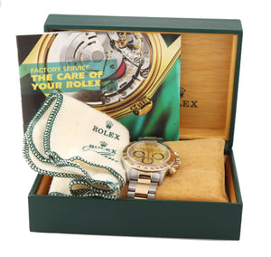 Rolex Daytona 16523 Champagne Zenith 18k Gold Steel Two Tone L Serial Watch Box