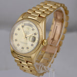 Rolex Day-Date President ONYX CHAMPAGNE 36mm Fluted 18K Yellow Gold 18038 Watch