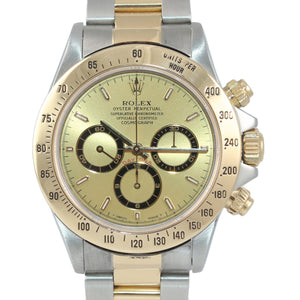 Rolex Daytona 16523 Champagne Zenith 18k Gold Steel Two Tone L Serial Watch Box