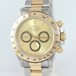 Rolex Daytona 16523 Champagne Zenith 18k Gold Steel Two Tone L Serial Watch Box