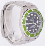 MINT 2005 Rolex Submariner Date Green KERMIT Stainless Oyster 16610 LV Watch