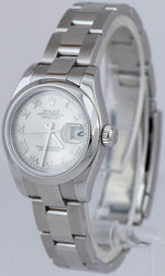MINT Ladies Rolex DateJust 26mm Silver Dial Stainless Steel Oyster Watch 179160