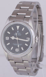 MINT Rolex Explorer I Black 36mm 3-6-9 Stainless Steel Oyster Watch 114270