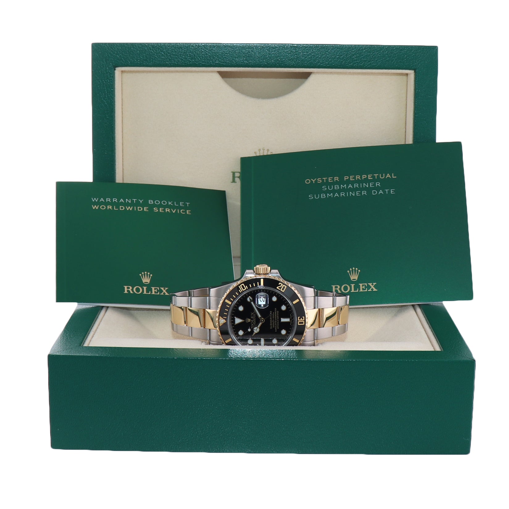 Rolex Submariner 116613 Two Tone Steel Yellow Gold Black Ceramic Watch Box