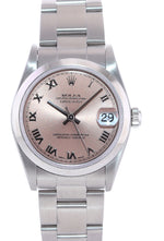 2005 PAPERS Ladies Rolex DateJust Mid-Size 31mm 78240 Steel Pink Roman Watch Box