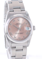 2005 PAPERS Ladies Rolex DateJust Mid-Size 31mm 78240 Steel Pink Roman Watch Box